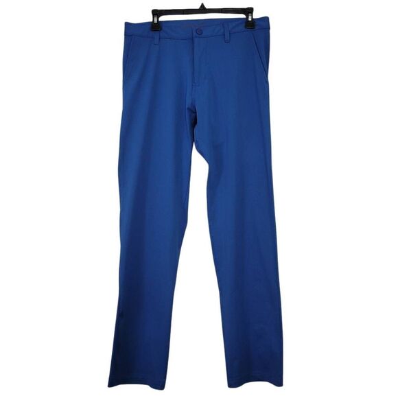 Rhone Commuter Pants Sz 32x31 Light Blue Classic Straight Leg Stretch Flex Knit - Picture 1 of 8